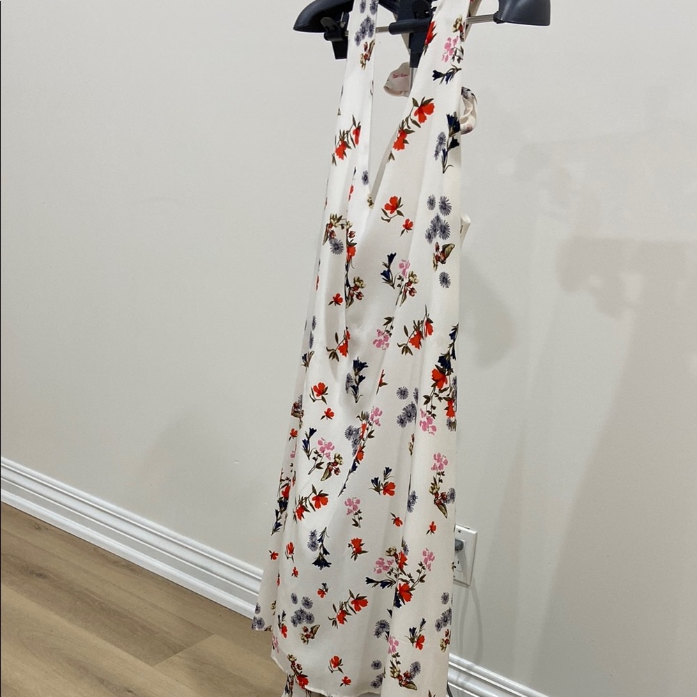 Club Monaco Floral Print Midi Dress in Pure Silk - Picture 11 of 12